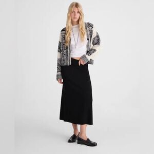 Madewell | Merino Wool-Blend Black Maxi Skirt Size Small NWT